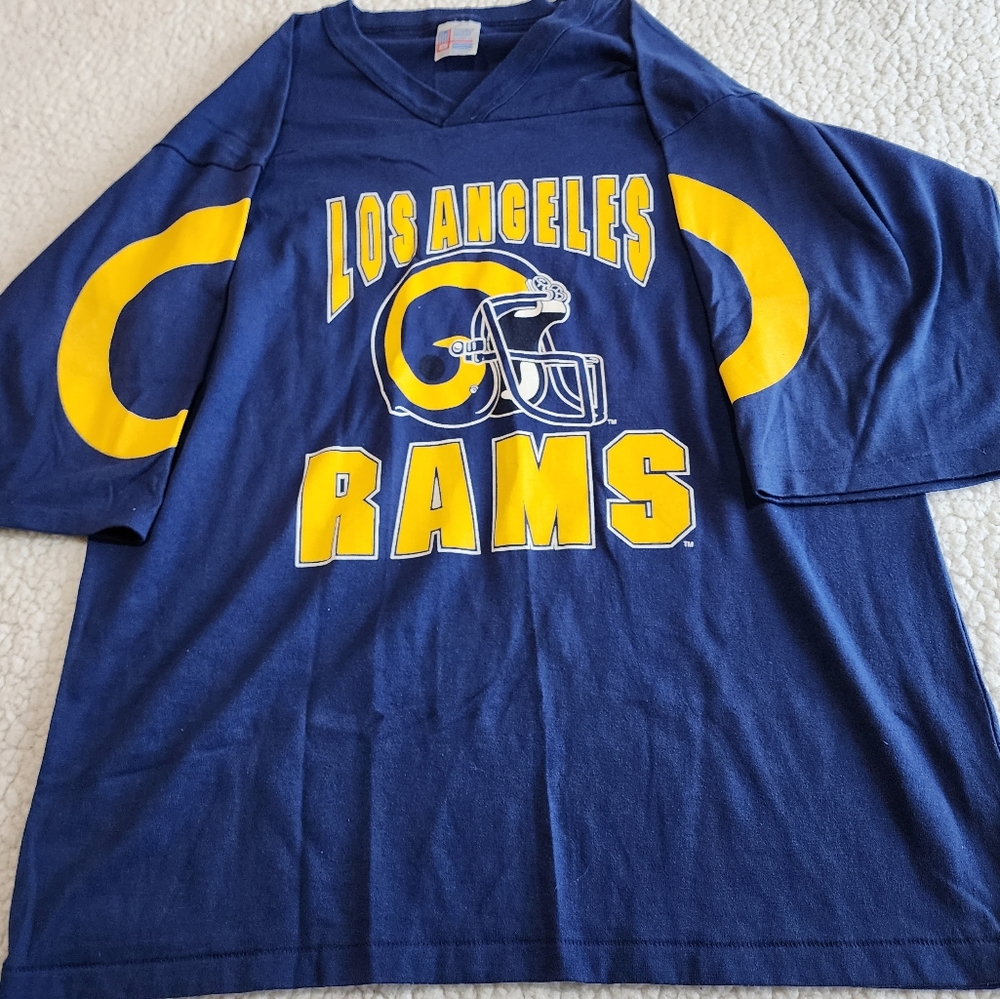 Vintage single stitch Los Angeles rams T-shirt made in America.